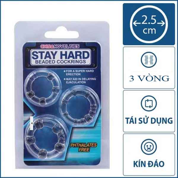 Bộ 3 vòng đeo tay chống xuất tinh cứng cáp