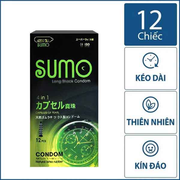 Hộp bao cao su kéo dài Sumo 12 gói