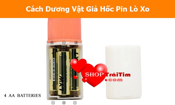 Cách lắp pin qua biểu tượng lò xo