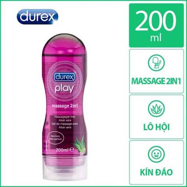 Dầu bôi trơn Durex play massage 2 trong 1 200ml